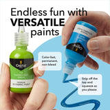 3D Fabric Paint Set | 24 Quality Vibrant Colors In 29Ml Bottles | For Artists; For Crafters; For Fun | Clothing, Textile, Canvas, Glass, Wood, Shoes | In Strong Selection Box