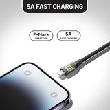 240W USB C to USB C Fast Charging Cable 6FT Braided Charger Cord for iPhone 17 16 15 MacBook iPad Samsung