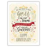 25 Employee Anniversary Cards - Modern Typographic Design - 26 White Envelopes - Fsc Mix
