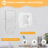 100 Clips + 120 Adhesive Strips, Clear Mini Light Clips, Strips Hooks, Small Self-Adhesive Hooks, Indoor Christmas/Festival Decoration,Hooks Small