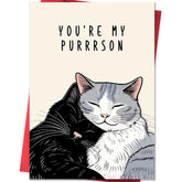Cute Cat Valentines Day Cards, Lovely Anniversary Card Gifts For Women Men, Romantic Valentines Gifts For Him Her, Cat Valentines Gift Ideas