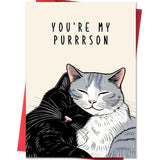 Cute Cat Valentines Day Cards, Lovely Anniversary Card Gifts For Women Men, Romantic Valentines Gifts For Him Her, Cat Valentines Gift Ideas