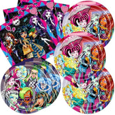 40Pcs Monster-High Party Supplies, Party Tableware Set For 20 Guests?Theme Birthday Decorations ?Used For Monster-High Birthday Party Supplies