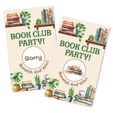 50 Pack Book Club Party Scratch Off Cards, Read Books Theme Scratch Cards For Bookworm Game, Funny Reading Corner Raffle Tickets For Family Activity, Bachelor Party Games