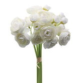 18Pcs Mini Silk Ranunculus Flowers, Fake White Ranunculus Stems For Wedding Bouquets, Centerpieces, Bridal Shower & Valentine’S Day Decor, Diy Floral Crafts