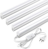 4 Pack 4FT LED Shop Lights 20W 2300LM 6500K Linkable T5 Ceiling Under Cabinet Utility Fixtures