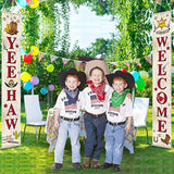 Western Cowboy Party Decorations Yee Haw Banner, Rodeo Favors & Porch Sign
