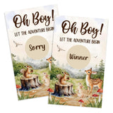 50 Pack Let The Adventure Begin Baby Shower Scratch Off Game Cards, Woodland Baby Shower Scratch Off Games Cards For Birthday Christmas Winter Holiday Party Diaper Raffle Game Gender Reveal