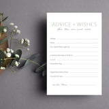 Advice And Wishes For The Mr And Mrs, Minimalist 6X4 Pack Of 50, For Wedding Games For Reception, Bridal Shower Bingo, Best Wishes Cards, Wedding Bingo Game