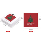 50Pcs Christmas Napkins - Tree And Merry 3-Ply Disposable Paper Luncheon For Party Supplies Tableware - 6.5 X 6.5 In