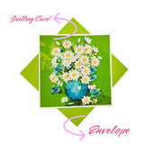 Handcraft 3D Quilling Greeting Card Daisy Flower Design For Him, Her, Friend, Mom, Daughter, Sister For Birthday, Mother'S Day, Anniversaries Blank Inside, Includes Envelope, Ready To Gift