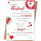 Valentines Card For Husband, Romantic Valentine'S Day Card Gifts For Husband From Wife, Husband Valentines Gift