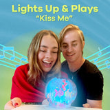 Pop Up Valentines Day Card For Wife Plays "Kiss Me" - Glowing Kissing Fish & Heart Balloons With 3D Romantic Fishbowl Scene - Musical Keepsake Gift For Your Sweetheart With Lights & Music