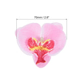 2.8" Artificial Orchid Flower Heads, 20 Pack Silk Phalaenopsis Fake Butterfly Orchid Heads For Wedding Floral Bouquet Decor Diy Craft Making, Pink