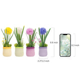 4Pcs Fake Flowers In Vase, Babys Breath Artificial Flowers Indoor, Fake Potted Plants, Hydrangeas, Desk Plants For Home Indoor Bathroom Kitchen Shelf Office Decor(Plastic Vase)