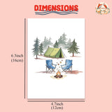 Camping Together Valentine'S Day Anniversary Wedding Adult Love Card Camping Gift For Her Him Wife Husband Girlfriend Boyfriend Fiancee Fiance Couple - Size 4.7"X6.3" Blank Inside With Kraft Envelope
