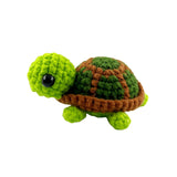 Valentines Day Gifts, Handmade Cute Crocheted Sea Turtle Pocket Hug Token, Small Gifts, Greeting (Brown Turtle)