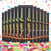 12 Pack Multicolor Biodegradable Confetti Cannons for Party Celebrations