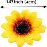 100Pcs Yellow Artificial Mini Fake Sunflower Cute Flower Decorative Fabric Flowers Craft Floral Embellishments For Wedding Wreaths Artificial Flowers Hair Accessories