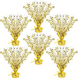 6Pc Metallic Foil Star Centerpieces Gold Table Decor Christmas New Year
