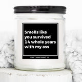 You Nique Designs 14Th Wedding Anniversary Candles For Him & Her 9 Oz Candle, Ivory Anniversary Presents For Men & Women, 14Th Year Gifts For Husband & Wife Gift Ideas (Mahogany Teakwood)