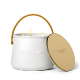 Candles For Home Scented - Scandinavian Style 3 Wick Candle - 30 Hours Long-Lasting Ceramic Candle Jar - Soy Candles Non Toxic With Minimalist Design - Grapefruit Rose