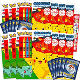 Pokemon Party Favors For Kids 8"X11" - Party Supplies Bundle Includes 12 Pokemon Coloring Books For Kids And 12 Pokemon Cards, Jumbo Crayons | Pokemon Party Favors Bulk