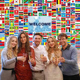 World Flags Banner Decorations - 230 Country Flags, Olympic Party Welcome Backdrop, Multicultural Door Decor