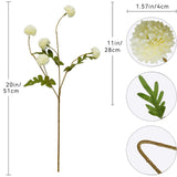 10Pcs Ivory Silk Fake Flowers Mini Chrysanthemum Flower Stems Bulk Vase Filler Floral Arrangement Supplies For Home Decor Diy Wedding Centerpieces