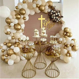 White & Gold Balloon Garland Kit: 171-Piece Elegant Party Arch