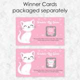 Big Dot of Happiness Purr-FECT Kitty Cat - Kitten Meow Baby Shower or Birthday Party Game Scratch Off Cards - 22 Count