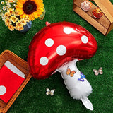 6 Pack Mushroom Foil Balloons β 31" Forest Theme Decor for Fairy Parties & Celebrations