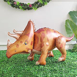 3PCS Large Dinosaur Balloons – 38" T-Rex, Triceratops & Ankylosaurus for Party Decorations
