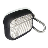 Bling Rhinestone Case For Airpods Pro With Metal Keychain,High Quality Hand Glued Diamond Soft Silicone+Hard Pc Protective Cover, Compatible With Apple Airpods Pro 2Nd/1St Generation Case