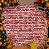 5 Pack Brick Wall Foil Fringe Curtains 6.6x3.3ft Backdrop for Magical Party Decor