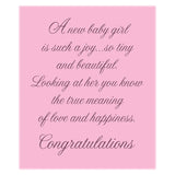 - New Baby Girl Card - Made In Usa - Perfect Size: Opens To A Generous 10? × 7.75? - Precious - 96265