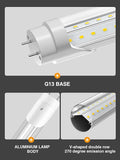 20 Pack 4FT T8 LED Bulbs 36W 5400LM 6500K Daylight Ballast Bypass Fluorescent Replacement