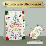 50 Pieces Christmas Party Scratch Off Cards, Christmas Party Scratch Off Decorative Suit?1Sign And 50 Scratch Off Cards)