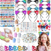 Cat Party Favors Birthday Supplies For Girls Sequin Headband Squishy Toy Keychain Tattoo Sticker Stamper Slap Bracelet Cat Sticker Goodie Bag Stuffer Kids Cat Birthday Party Supplies Decorations