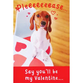 Pleeeeeeese Say You'Ll Be My Valentine - Cute Happy Valentine'S Day With Dachshund Wiener Doxie Dog
