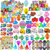 117 Pcs Party Favors For Kids 4-8 8-12, Pop Fidget Toys, Treasure Box Toys For Classroom Prizes, Pinata Filler Goodie Bag Stuffers, Treasure Chest, Prize Box Toys For Boys Girls