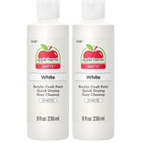 Apple Barrel Acrylic Paint in Assorted Colors (8 Ounce), 20403 White (Pack of 2)
