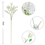 36 Pcs Artificial Baby'S Breath Flowers, 21 Inches Tall, Arranged In A White Silk Bouquet. Delicate And Petite, Perfect For Weddings, Home Décor, And Floral Arrangements.