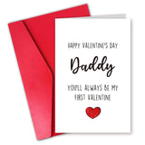 Funny Valentines Day Card For Dad, Daddy Valentines Day Card From Daughter For Father With Envelope Sticker, Blank Inside, Cute Valentine Gift
