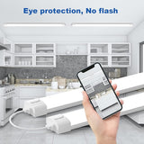 5FT LED Garage Shop Light Fixture 45W 5000K Waterproof Plug In Tube Light for Kitchen Bathroom Workbench