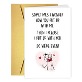 Romantic Valentines Day Gifts Him Her, Funny Valentine'S Day Card Gift Girlfriend Boyfriend Wife Husband Partner Couple, Humor Birthday Vday Wedding Anniversary Cards, Love You Cards