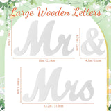 2Pcs Large White Mr & Mrs Sign For Wedding Table With 5.91Ft Artificial Flowers Garland, Wedding Centerpieces Wooden Bride And Groom Table Decorations For Engagement Decor (Champagne Rose)