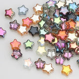 200PCS 8mm Colorful Glass Star Beads for DIY Bracelets & Jewelry Making