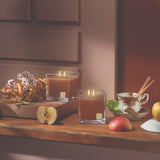 Cinnamon Cider Medium Glass Cube 12Oz Candle By