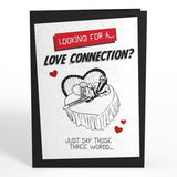 Love Pop-Up Card For Her And Him - Beetlejuice 3D Greeting Cards For Boys, Girls, Men, Women - Love Connection - 5" X 7" Card - Blank Note Card & Envelope Included